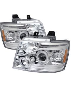 2007-2008 Chevy Suburban / Tahoe Chrome Housing Dual Halo Angel