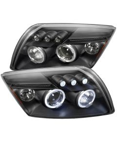 2006-2008 Dodge Caliber Black Housing Dual Halo Angel Eyes LED P