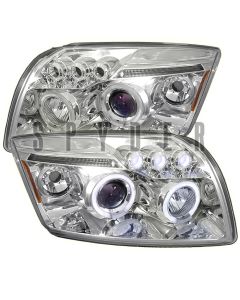 2006-2008 Dodge Caliber Chrome Housing Dual Halo Angel Eyes LED