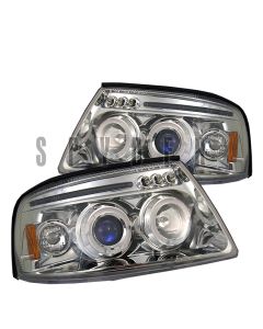 2003-2005 Ford Expedition Chrome Housing Dual Halo Angel Eyes LE