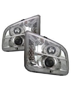 2005-2008 Ford Mustang Chrome Housing Dual Halo Angel Eyes LED P