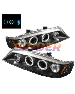 1994-1997 Honda Accord Black Housing Dual Halo Angel Eyes LED Pr