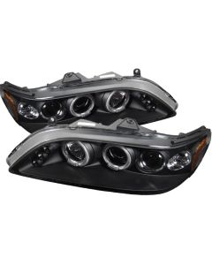 1998-2002 Honda Accord Black Housing Dual Halo Angel Eyes LED Pr