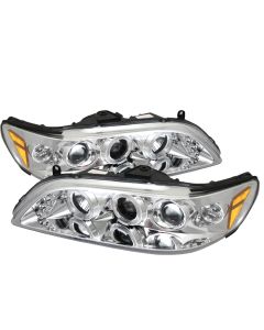 1998-2002 Honda Accord Chrome Housing Dual Halo Angel Eyes LED P