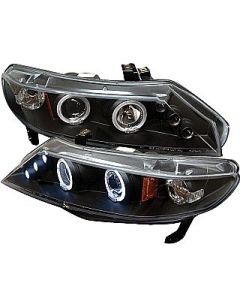 Honda Civic Projector Headlights with LED Halos 06-08 (SEDAN)