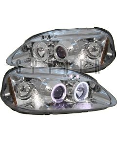 1999-2000 Honda Civic 2/3/4 Door Chrome Housing Dual Halo Angel