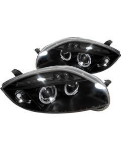 2006-2008 Mitsubishi Eclipse Black Housing Dual Halo Angel Eyes