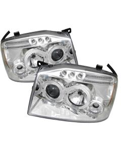 2001-2004 Nissan Frontier Chrome Housing Dual Halo Angel Eyes LE