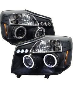 Nissan Titan Projector Headlights with LED Halo 04-07