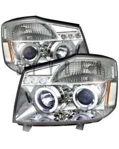 2004-2007 Nissan Titan / Armada Chrome Housing Dual Halo Angel E