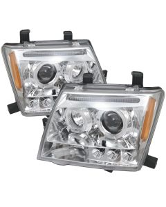 2005-2007 Nissan Xterra Chrome Housing Dual Halo Angel Eyes LED