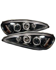 Pontac Grand-Am Projector Headlights With LED Angel Eyes 99-05