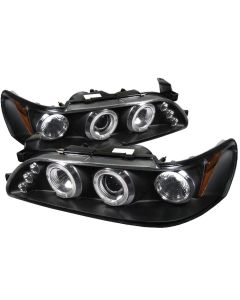 1993-1997 Toyota Corolla Black Housing Dual Halo Angel Eyes LED