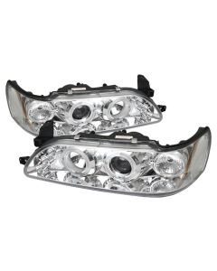 1993-1997 Toyota Corolla Chrome Housing Dual Halo Angel Eyes LED