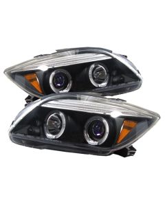 2004-2006 Scion tC Black Housing Dual Halo Angel Eyes LED Projec