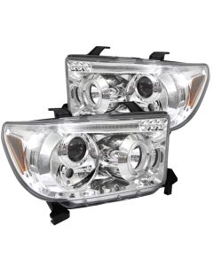 2007-2008 Toyota Tundra Chrome Housing Dual Halo Angel Eyes LED