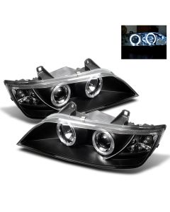 1996-2002 BMW Z3 Black Housing Dual Halo Angel Eyes Projector He