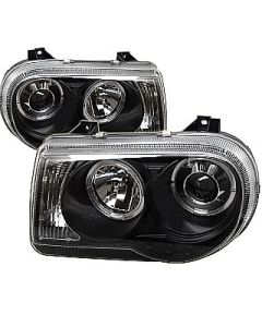 Chrysler 300C Projector Headlights with LED Angel Eyes 05-07