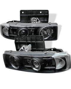 1995-2004 Chevy Astro Van Black Housing Dual Halo Angel Eyes Pro