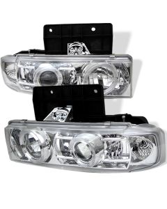 1995-2004 Chevy Astro Van Chrome Housing Dual Halo Angel Eyes Pr