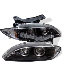 1995-1999 Chevy Cavalier 1 Piece Black Housing Dual Halo Angel E