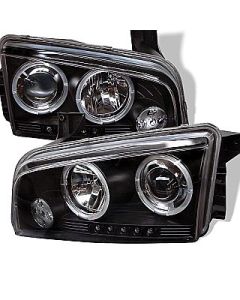 Dodge Charger Projector Headlights Dual LED Halos 05-08