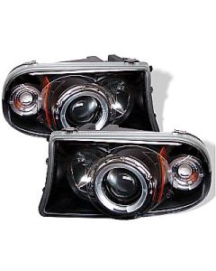 Dodge Dakota Projector Headlights Single LED Halo 97-01