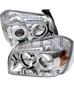 2005-2007 Dodge Magnum Chrome Housing Dual Halo Angel Eyes LED P