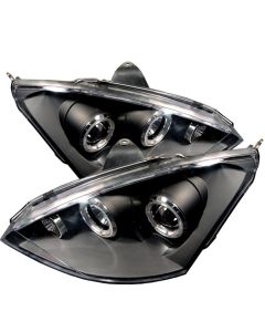 2000-2004 Ford Focus Black Housing Dual Halo Angel Eyes Projecto