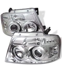 2004-2006 Ford F150 Chrome Housing Dual Halo Angel Eyes Projecto