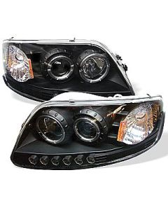 Ford F150 Projector Headlights Dual LED Halos 97-03