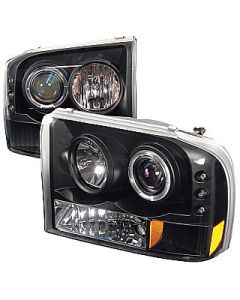 Ford F250 Projector Headlights Dual LED Halos 99-04