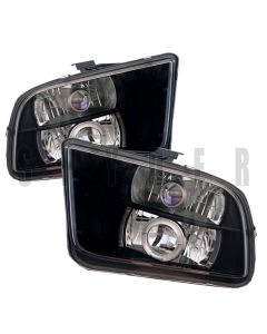 2005-2008 Ford Mustang Chrome Housing Dual Halo Angel Eyes Proje