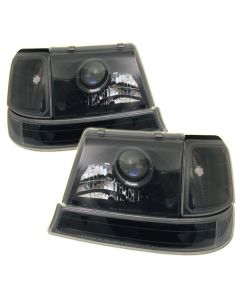 1998-2001 Ford Ranger Black Housing Projector Headlights