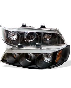 1994-1997 Honda Accord Black Housing Dual Halo Angel Eyes Projec