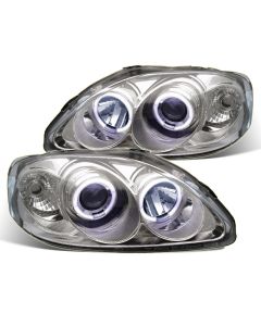 1999-2000 Honda Civic 2/3/4 Door Chrome Housing Dual Halo Angel