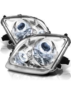 1997-2001 Honda Prelude Chrome Housng Halo Angel Eyes Projector