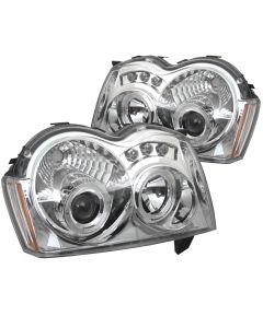 2005-2008 Jeep Grand Cherokee Chrome Housing Dual Halo Angel Eye