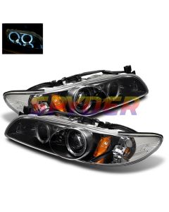 1997-2003 Pontiac Grand Prix Black Housing Dual Halo Angel Eyes