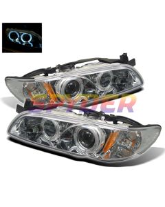 1997-2003 Pontiac Grand Prix Chrome Housing Dual Halo Angel Eyes