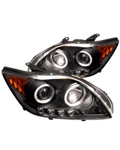 2004-2006 Scion tC Black Housing Dual Halo Angel Eyes LED Projec