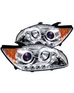 2004-2006 Scion tC Chrome Housing Dual Halo Angel Eyes LED Proje