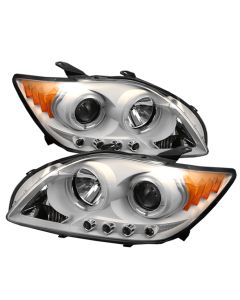 2004-2006 Scion tC White Housing Dual Halo Angel Eyes LED Projec