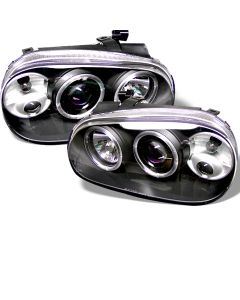 1999-2005 VW Golf IV Black Housing Dual Halo Angel Eyes Projecto