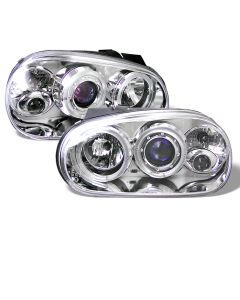 1999-2005 VW Golf IV Chrome Housing Dual Halo Angel Eyes Project