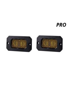 Stage Series 2" SAE Yellow Pro Flush Mount LED Pod (pair)