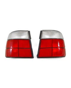 BMW E34 Red/Clear Tail Lights