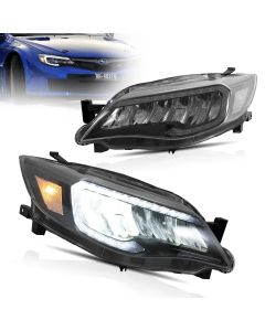 08-14 Subaru Impreza WRX 3th Gen (GE/GV/GH/GR) Vland LED Reflection Bowl HeadLights Chrome