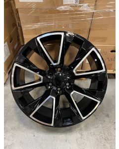 W574 D1752 Black Machined Face 22x9.0 ET24 6x139.7 CB78.1