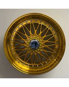 W883 Gold Machined Lip With Silver Rivert 20x8.5 ET35 5x120/114.3 CB73.1